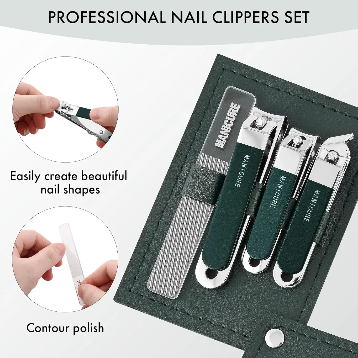 Mens Grooming Travel Kit - Kit de manucure professionnel de voyage