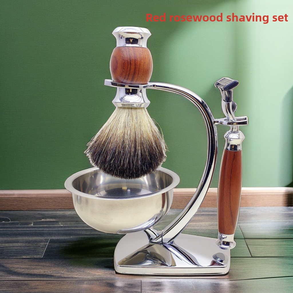 Beard Trimmer - Ensemble de rasage en bois de