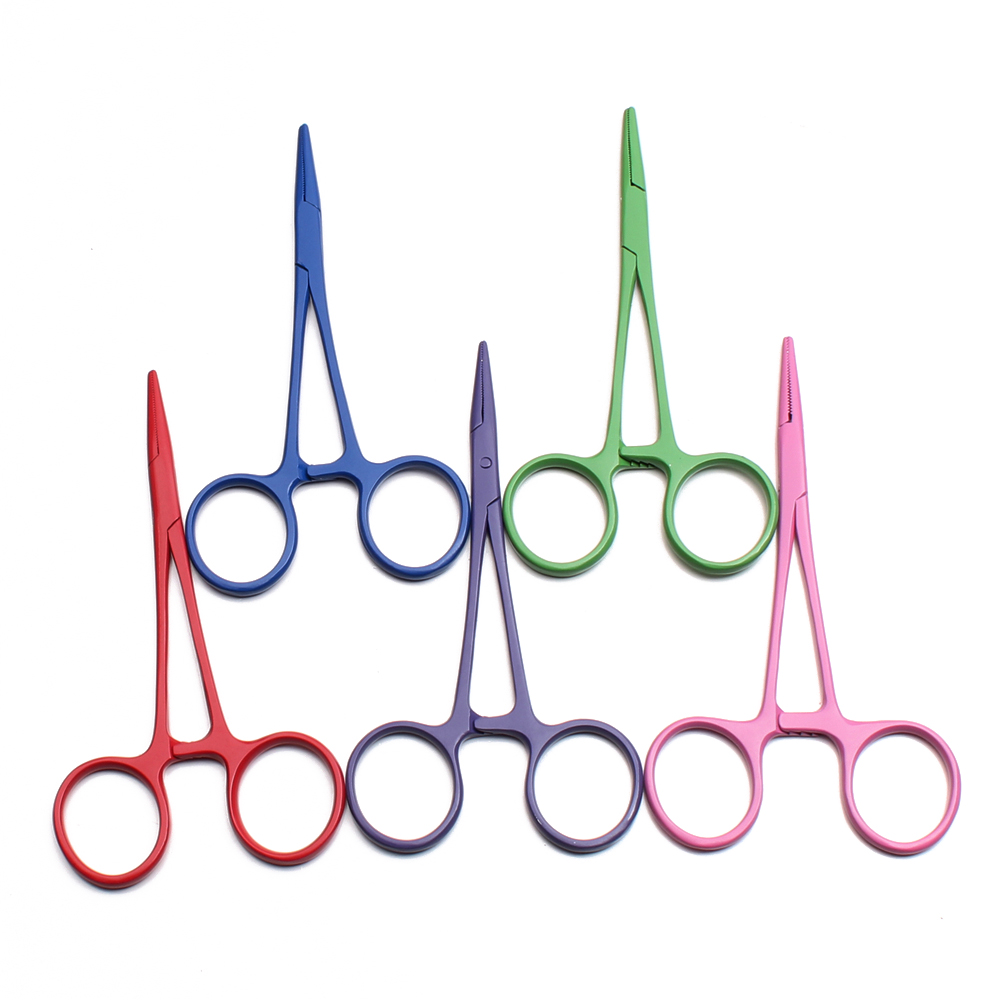 Grooming Scissors - Pince hémostatique à tête incurvée colorée