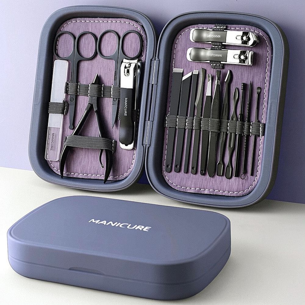 Mens Grooming Travel Kit - Ensemble professionnel de ciseaux à ongles