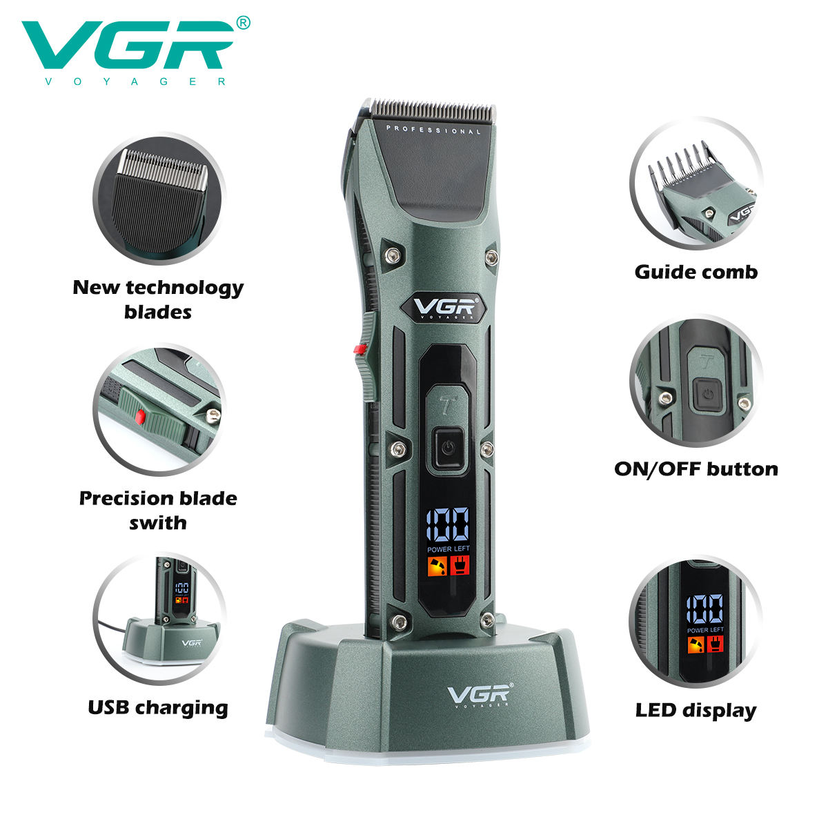 VGR V-696 nouveau métal popula - Electric Shaver Rotary avis et prix